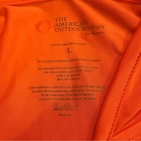 The American Outdoors Men Women’s Orange,cooling,hoodie,Long Sleeve,Top Large - Picture 8 of 10